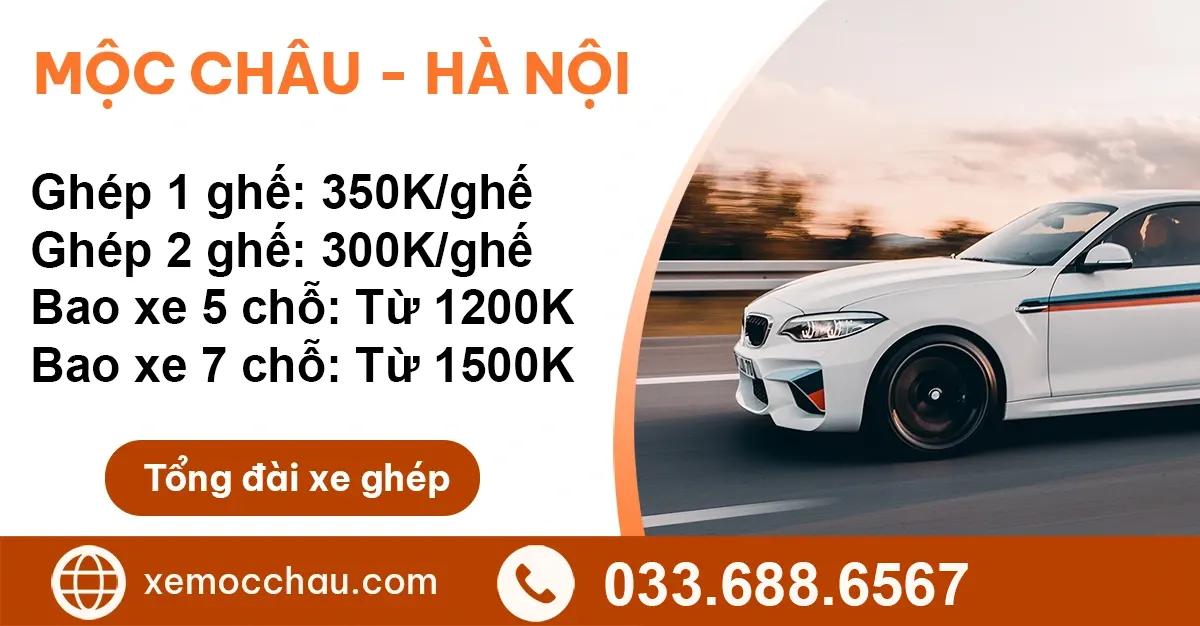 Xe ghép Mộc Châu Hà Nội